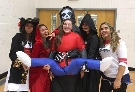 Goose Lake High students in their costumes